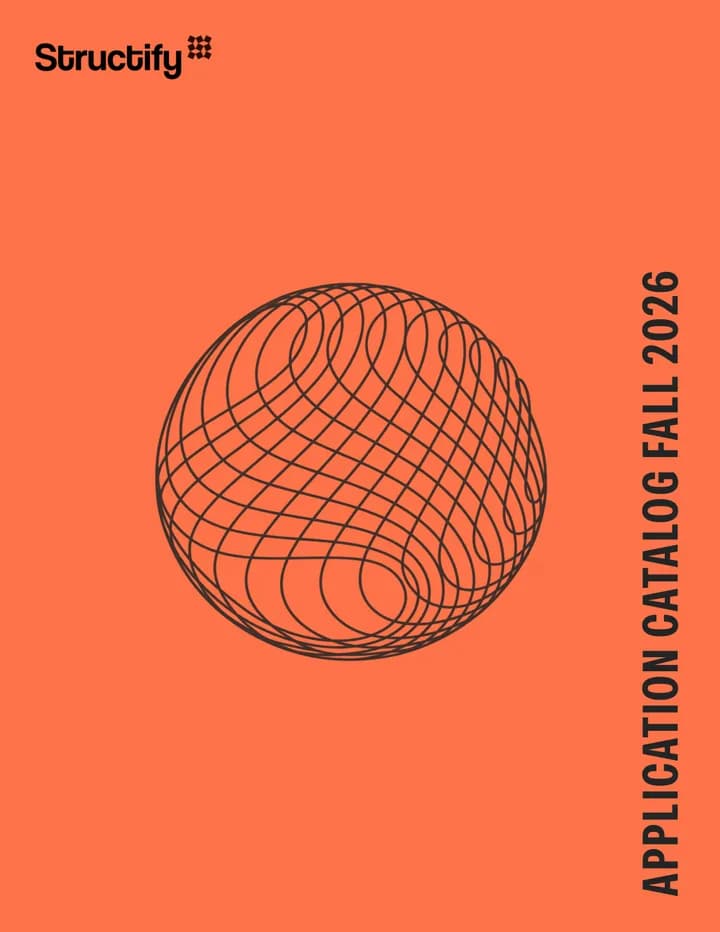 Cover of the Structify Application Catalog, Fall 2026